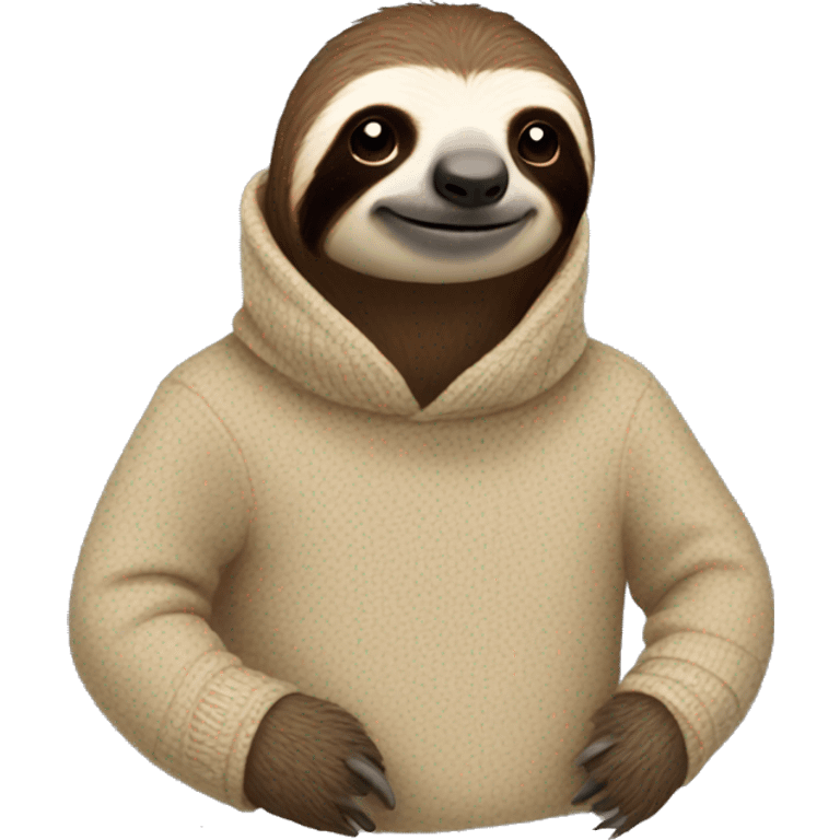 Sloth in turtleneck emoji