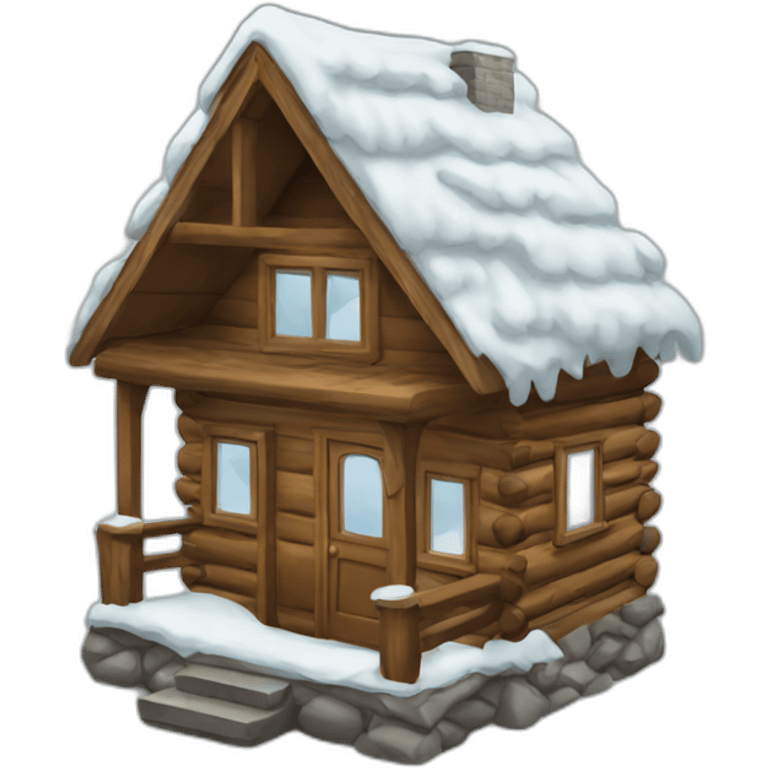 winter cabin emoji