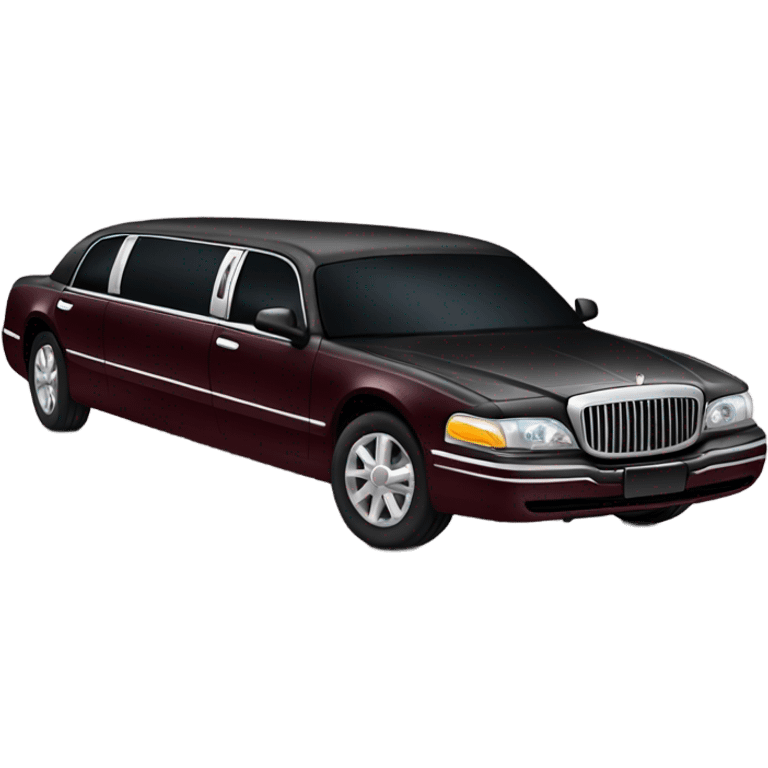 Dark red limousine  emoji