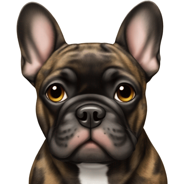 brindle black faced  brindle coat french bulldog emoji