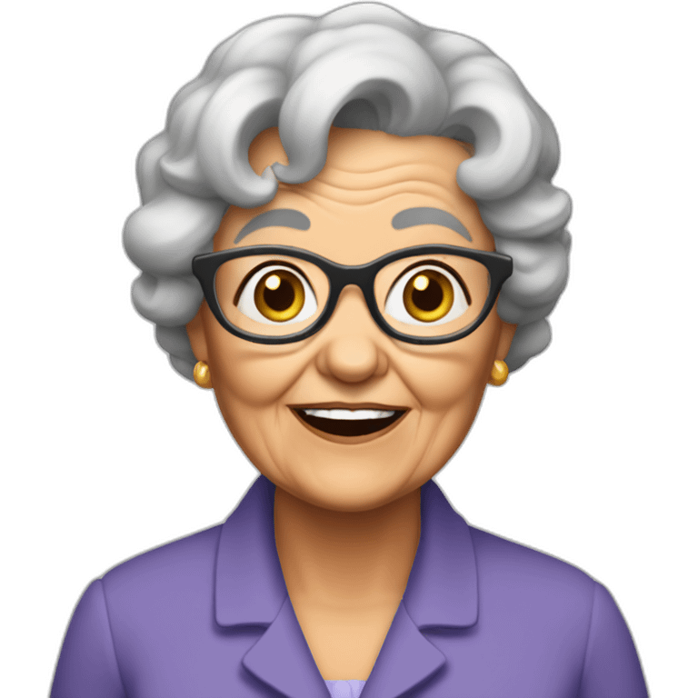 cute granny clampett emoji