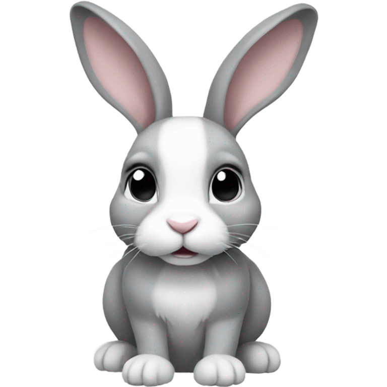 Rabbit grey and white  emoji