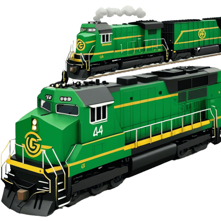 Locomotive (Freight) - GE ES44AC (Model Year: 2021) (Iconic colour: Green and black) emoji