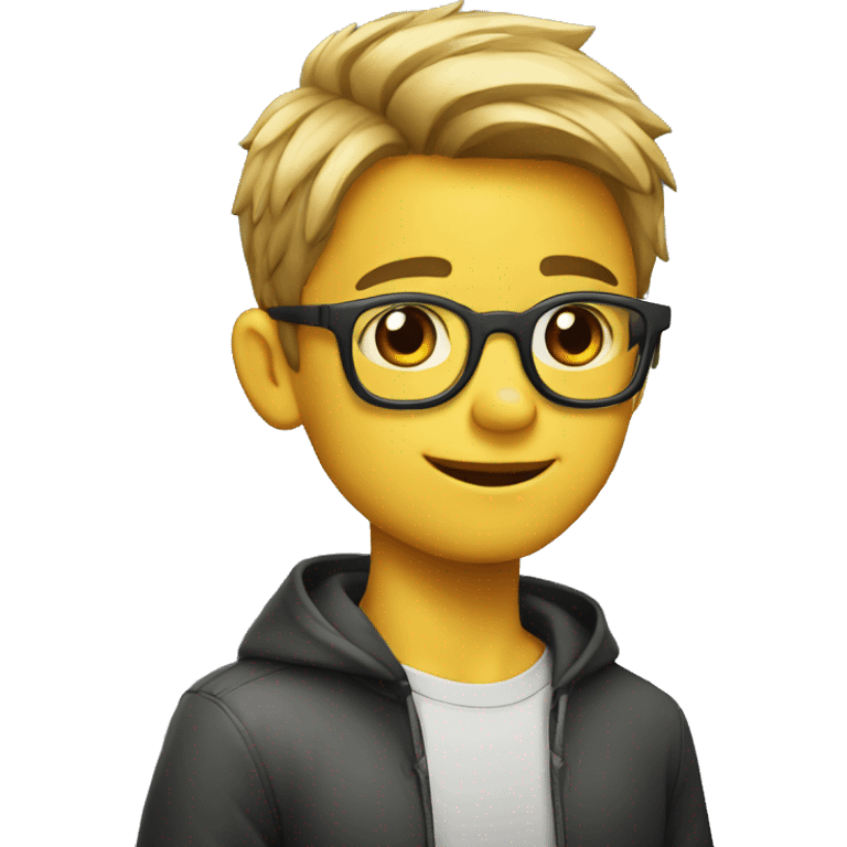 Niño con lentes  emoji