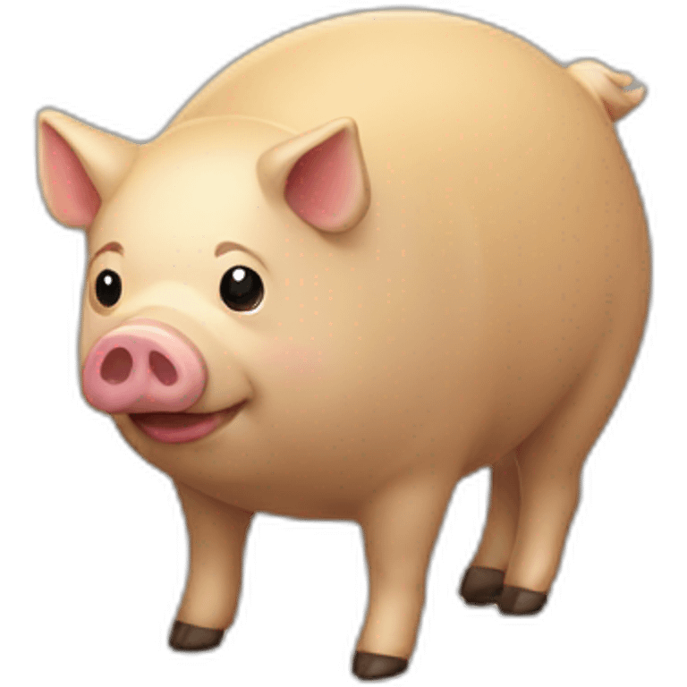 porc avec de la boue sur lui emoji