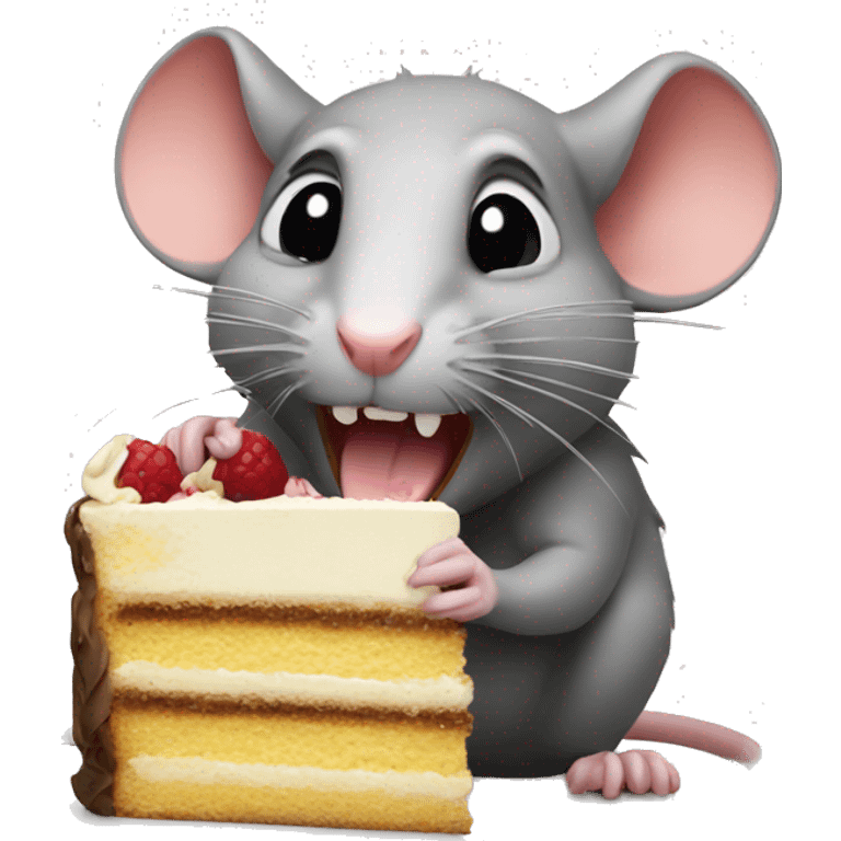 Rat eating cake  emoji