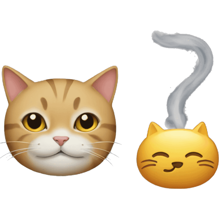 cat and smoke emoji