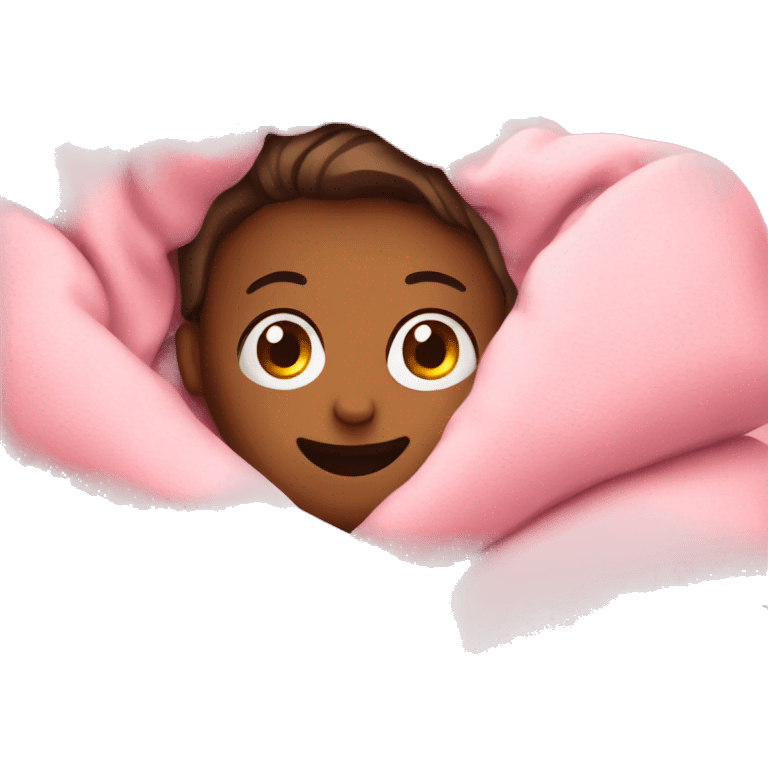 Cozy pink blanket emoji