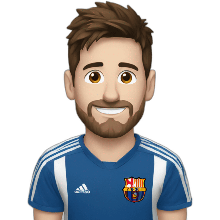 Messi with argentian tshirt emoji