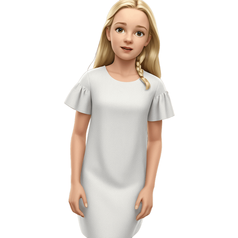 blonde girl in elegant dress emoji