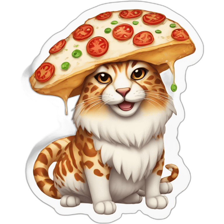 puizza design, in the style of illustrations, intricate details, colorful cartoon, exotic atmosphere, 2d game art, white background, contour, no mockup. sticker. emoji