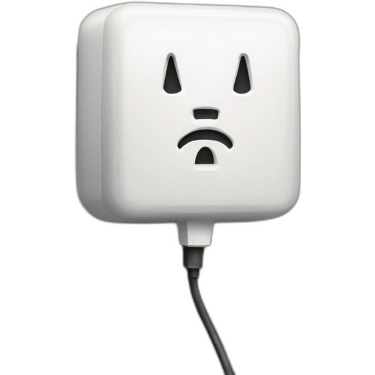 A sad electrical plug emoji