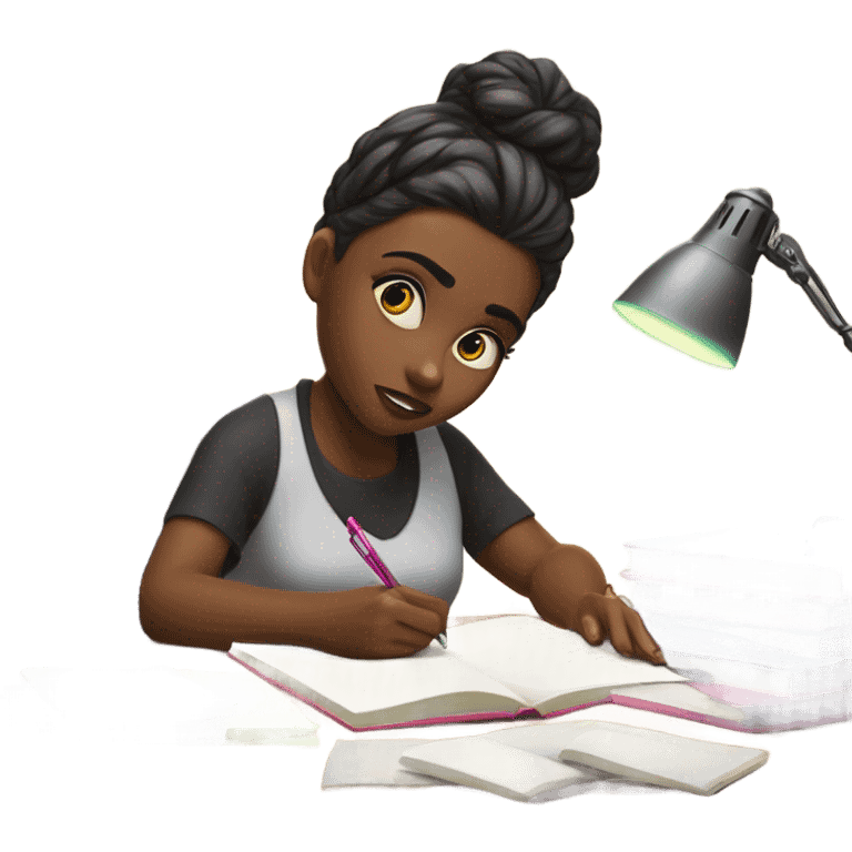 girl studying  emoji