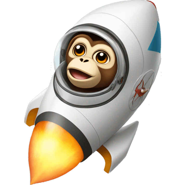 Monkey in rocket ship  emoji