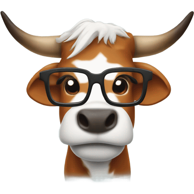 Longhorn with glasses  emoji