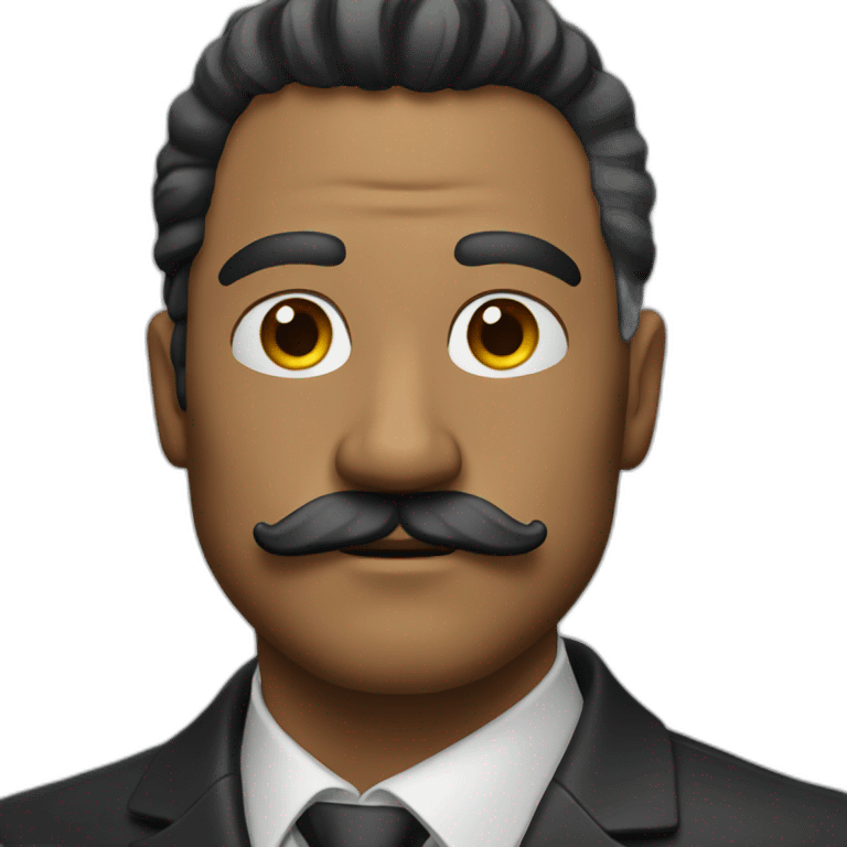 powerful man with mustache emoji