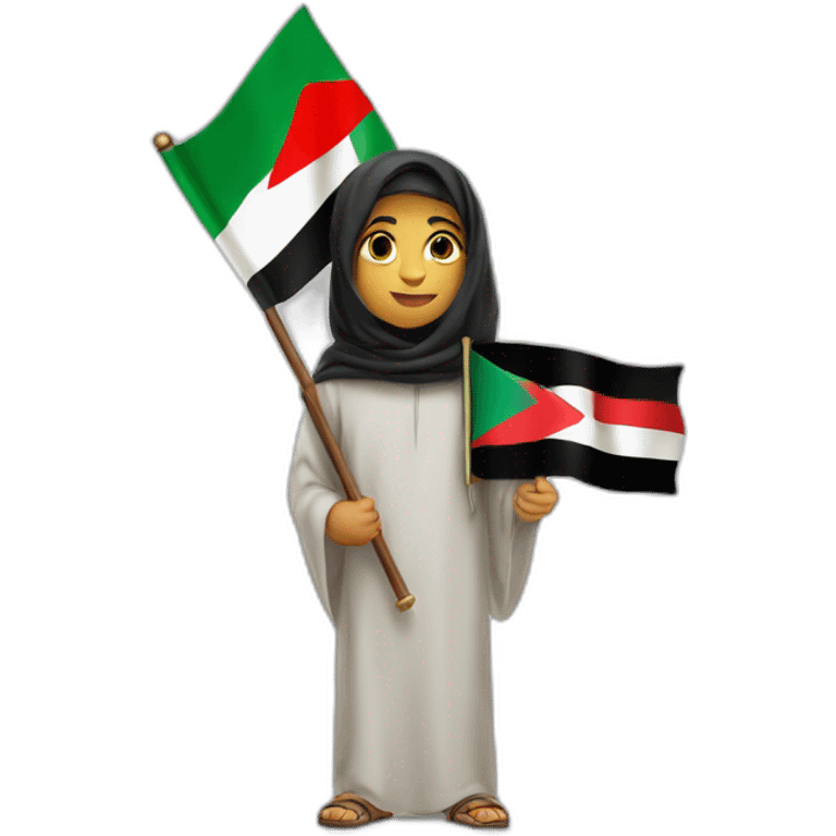 Arab holding Palestine flag 🇵🇸 emoji