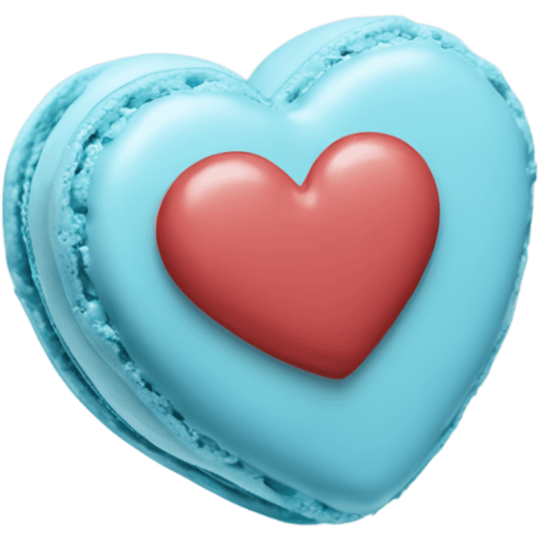 Light blue macaroon in shape of heart 🩵  emoji