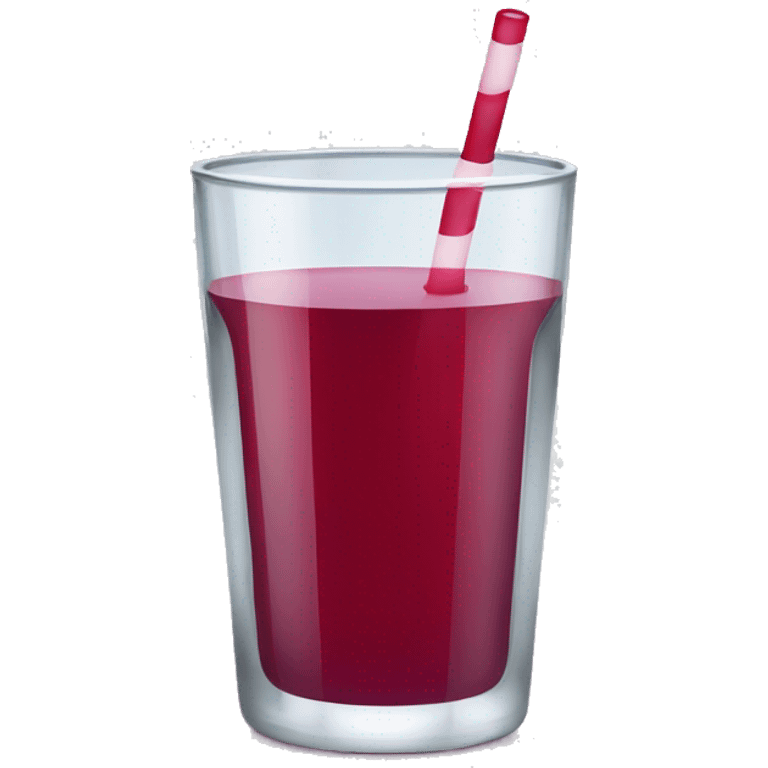 a clear glass of cranberry juice emoji