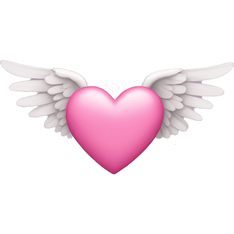 Pink heart with wings emoji