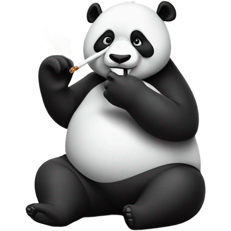 Panda smoking emoji