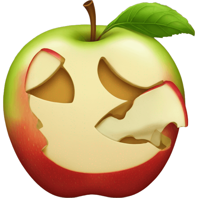 bitten apple emoji