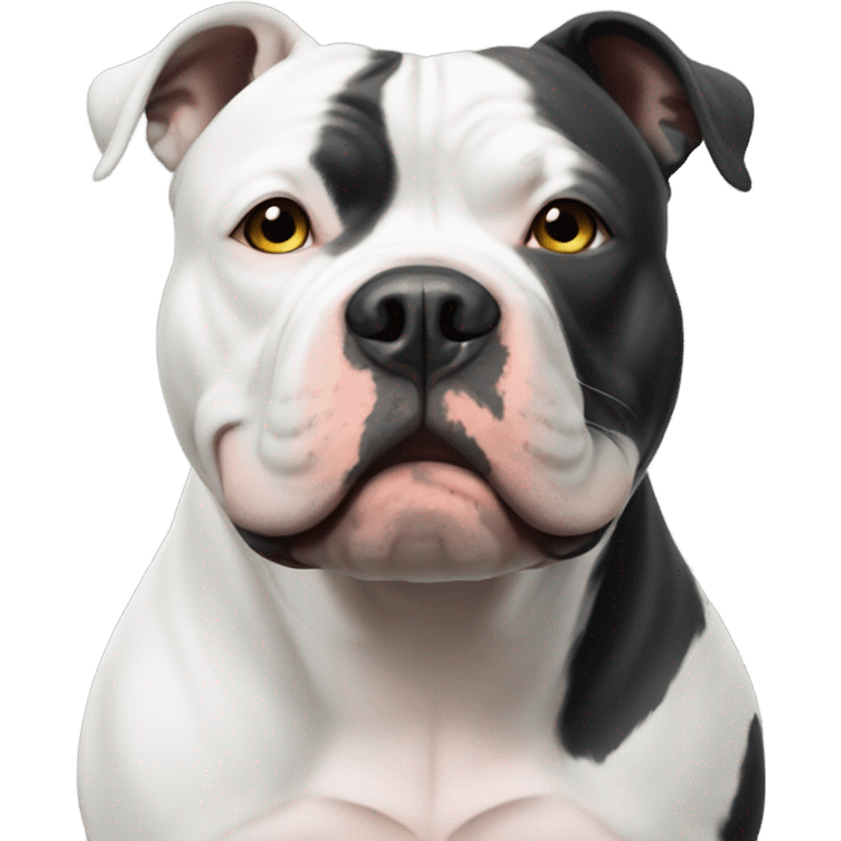 American Bully with small white spot on his chin emoji