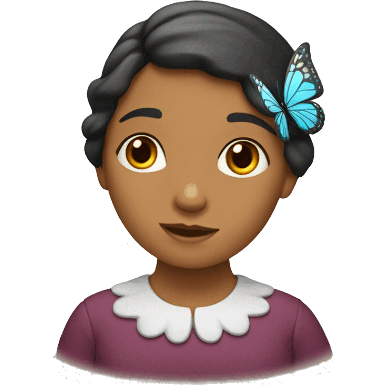 Señora con alas de mariposa emoji