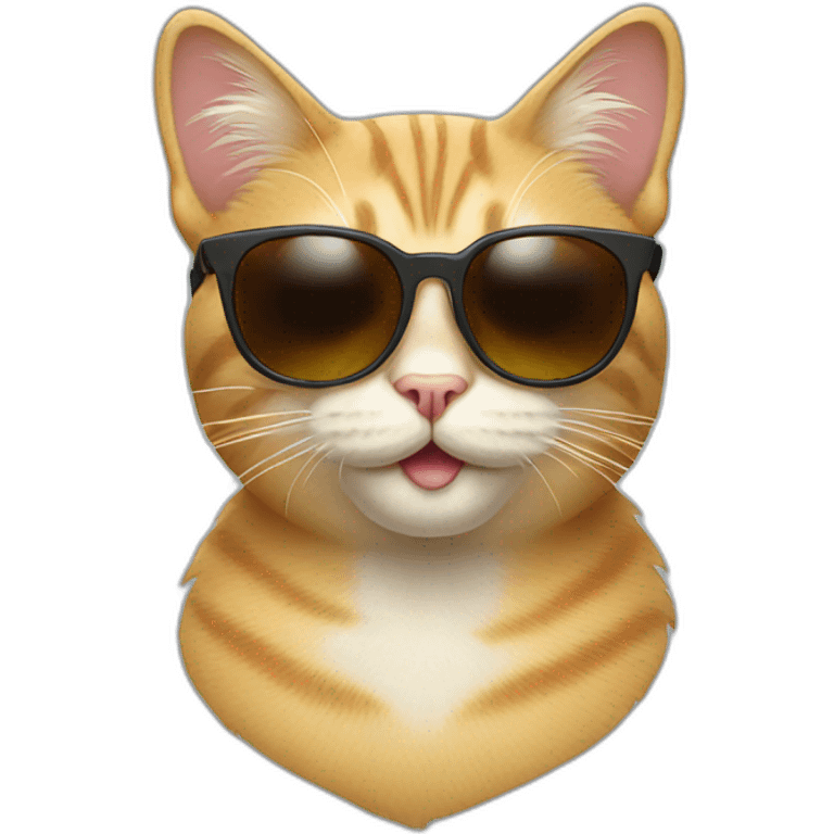 Cat with sunglasses emoji