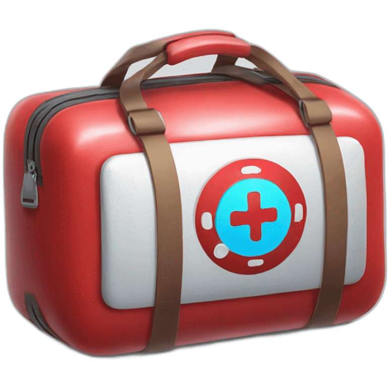 medical bag with red liquid emoji