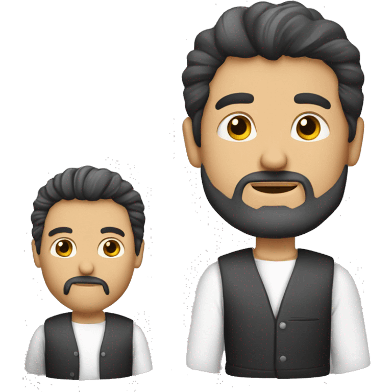 hombre blanco calvo y con barba corta  emoji