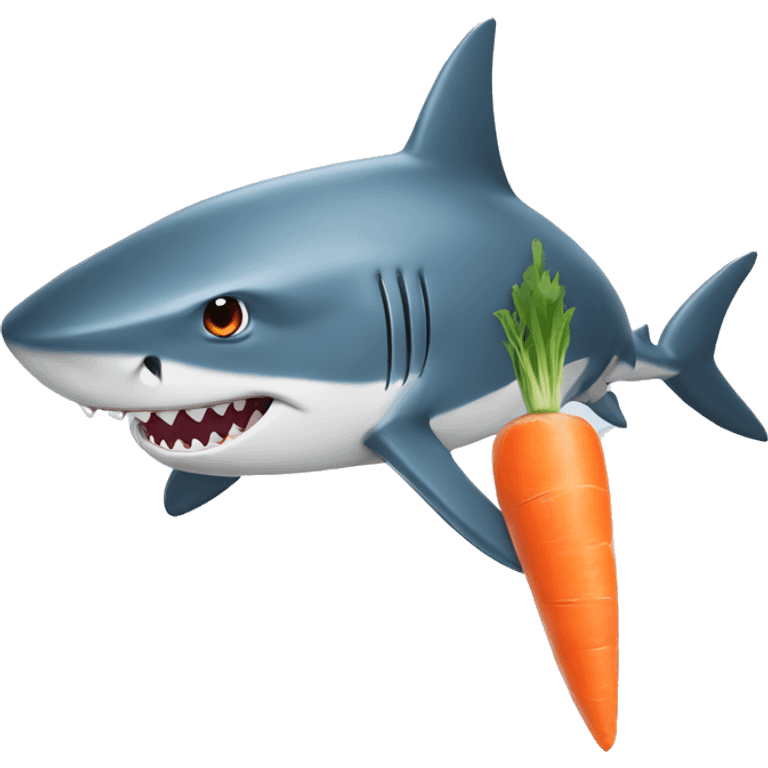 shark with carrot emoji