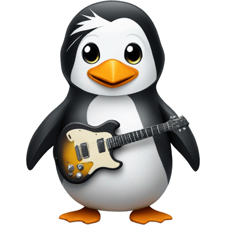 Rockstar penguin emoji