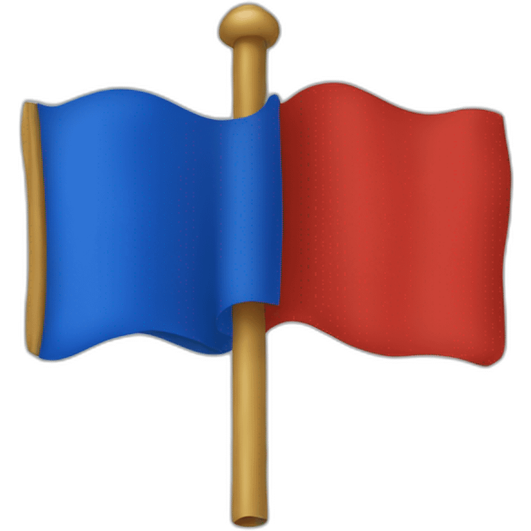 Drapeau rouge et bleu emoji