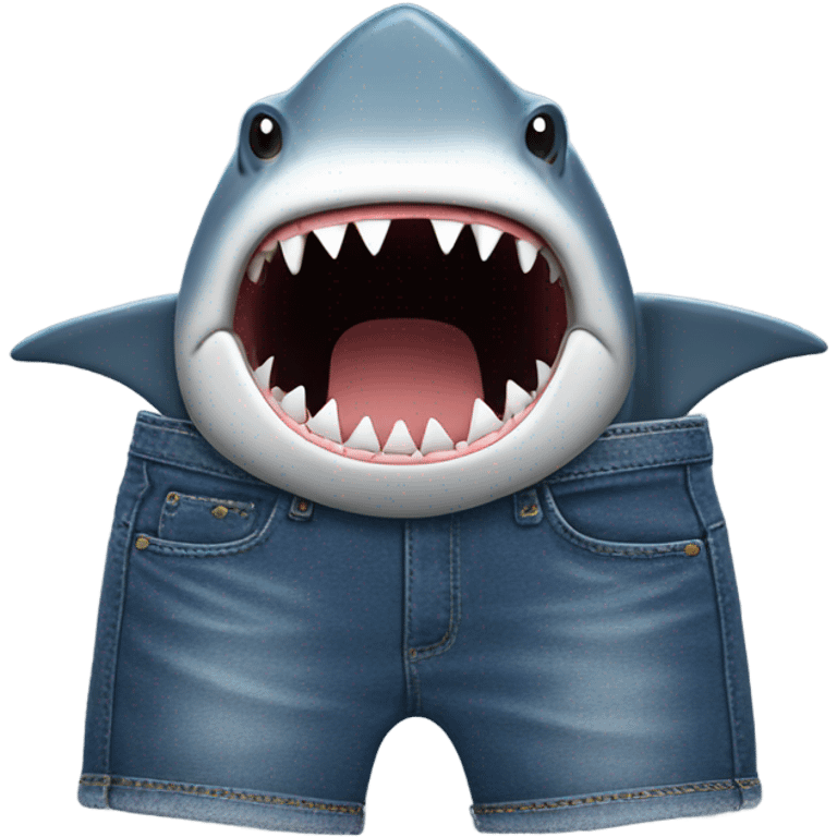 Sharks with jeans on emoji