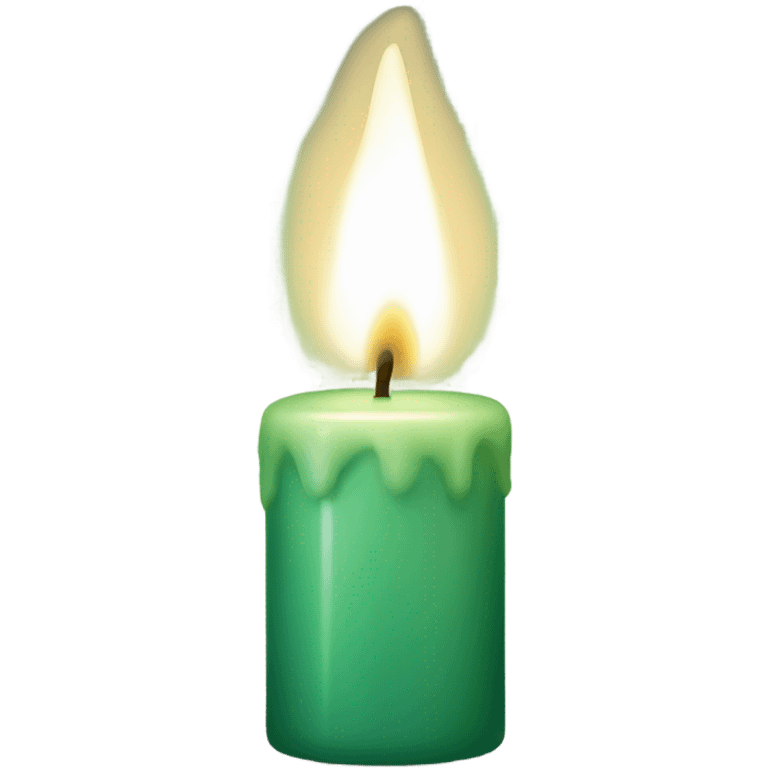 pale dark green vintage candle emoji