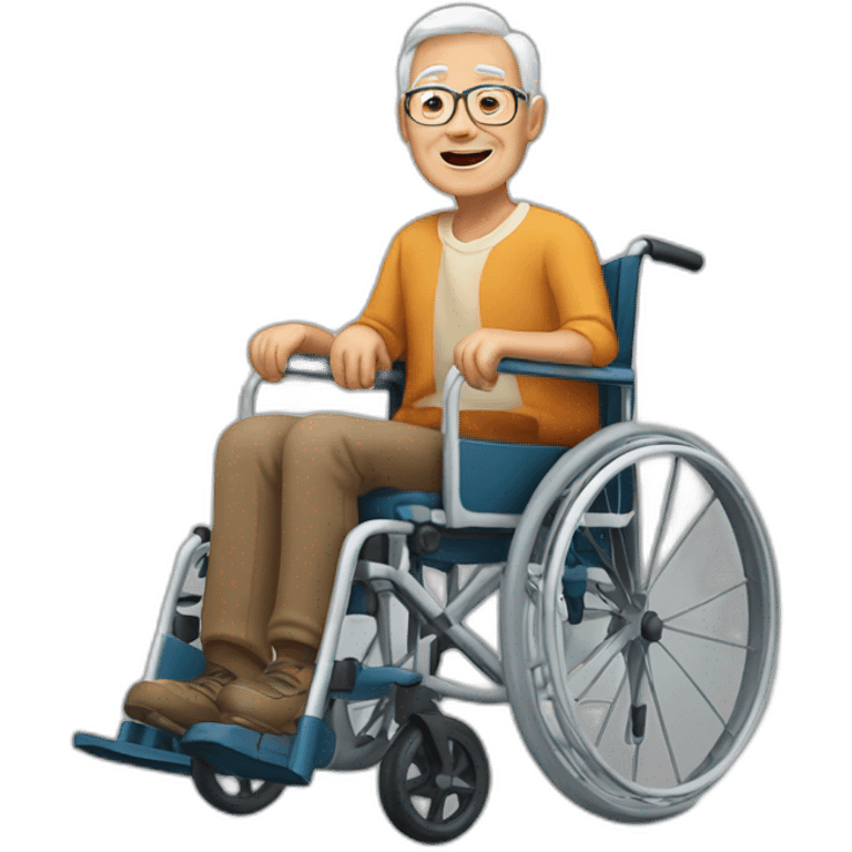 grandfather in wheelchair emoji