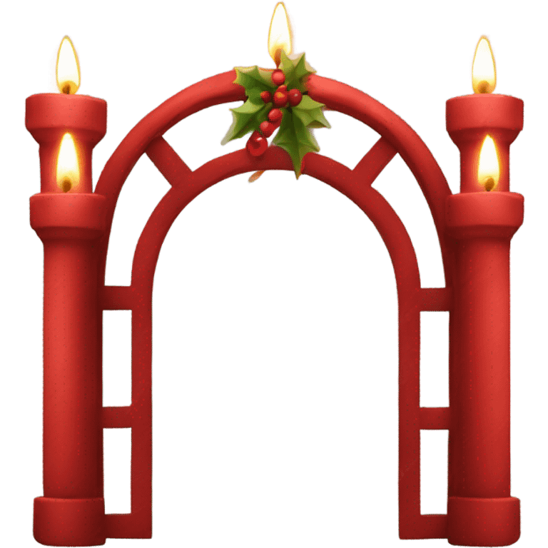 Red Christmas candle arch   emoji