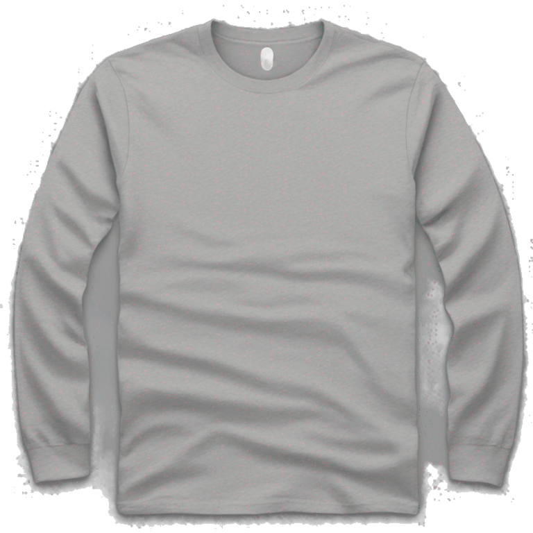 A plain long-sleeve T-shirt in melange gray color. emoji