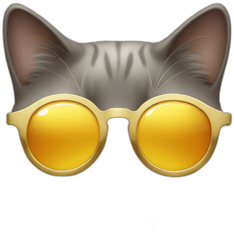 Un chat riche avec des lunettes de soleil emoji