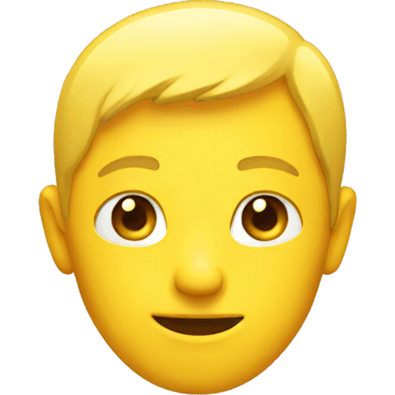 Yellow round head emoji