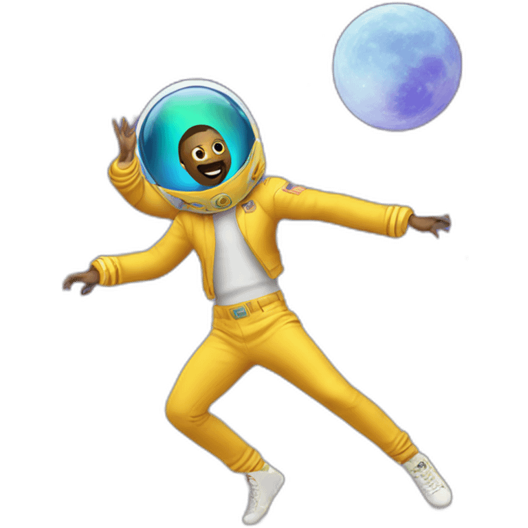 gay people dancing on moon with aliens emoji