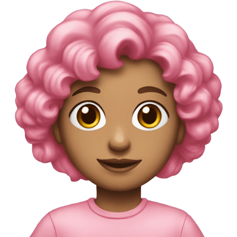 Gêmeas crianças com roupa rosa clara  emoji