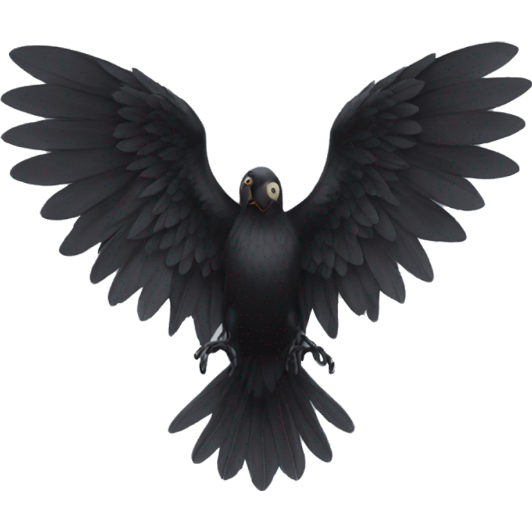 One black wing spread emoji