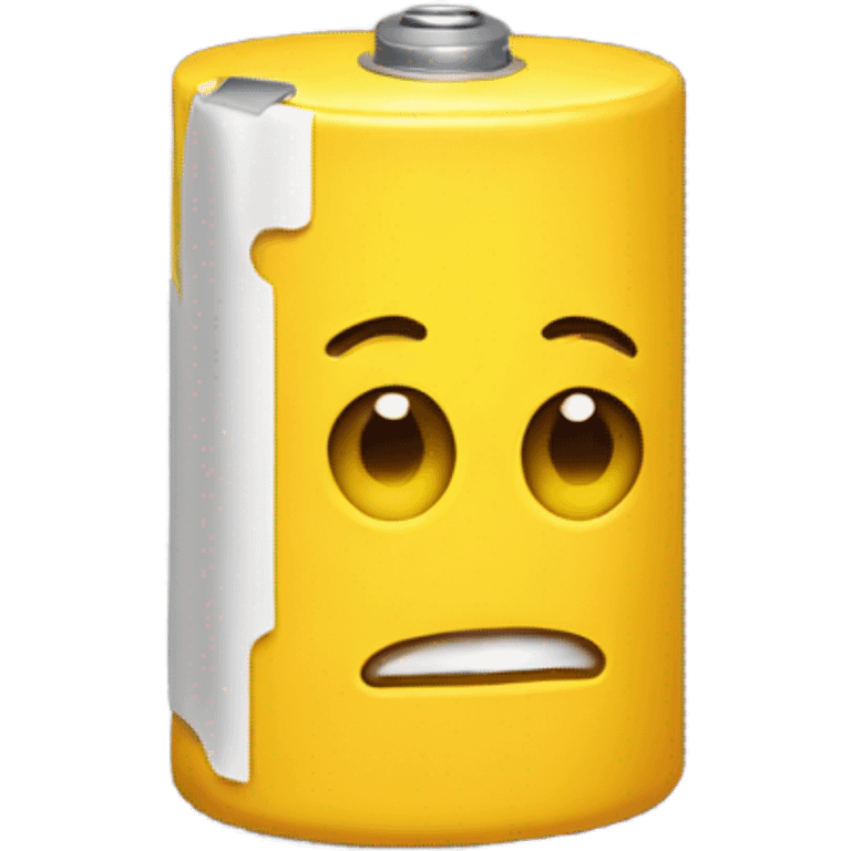 Yellow Sad battery  emoji