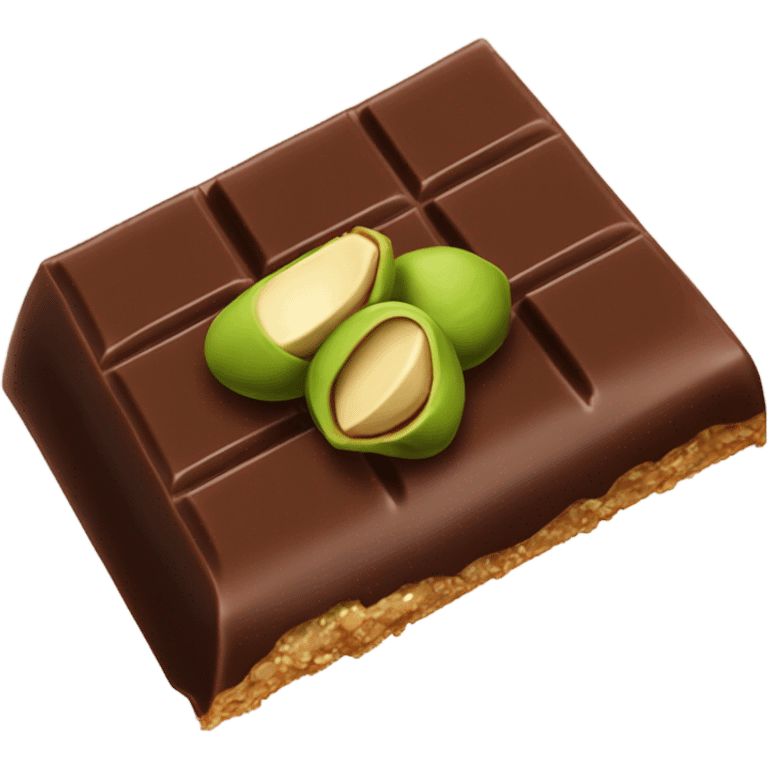 chocolate bar with pistachio filling emoji