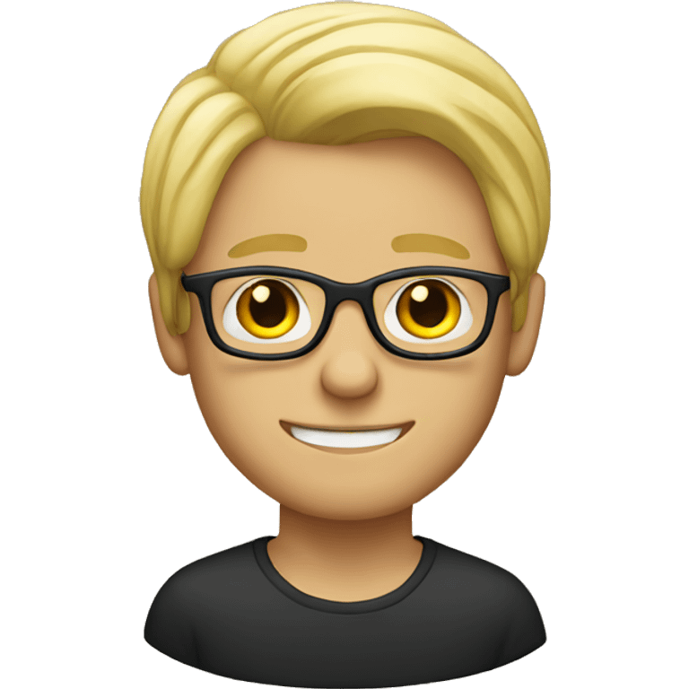 blond man in glasses emoji