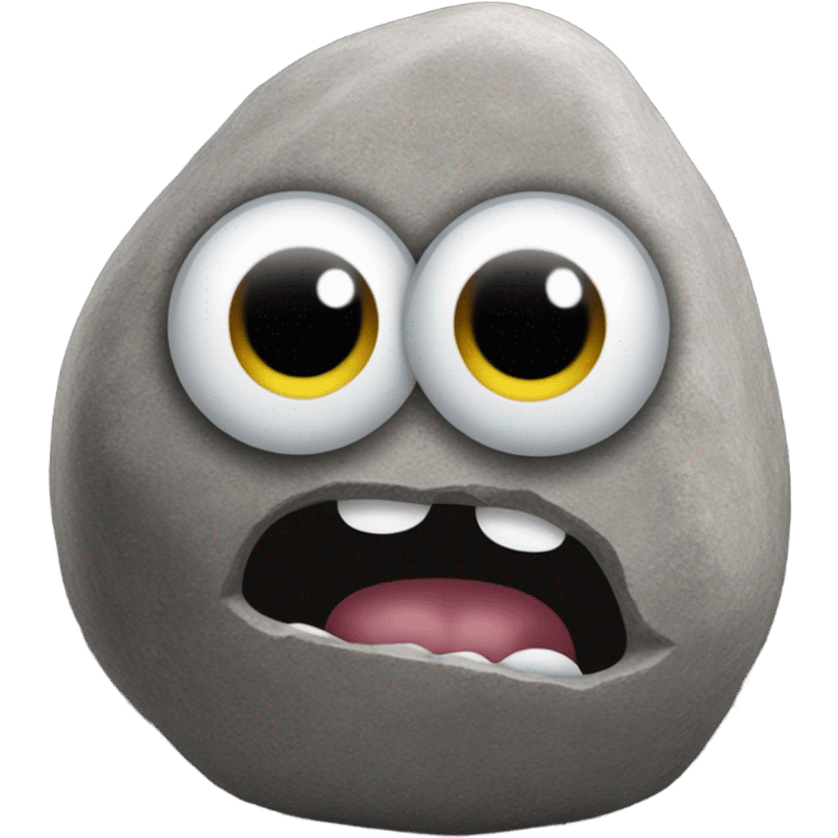 pet rock with googly eyes emoji