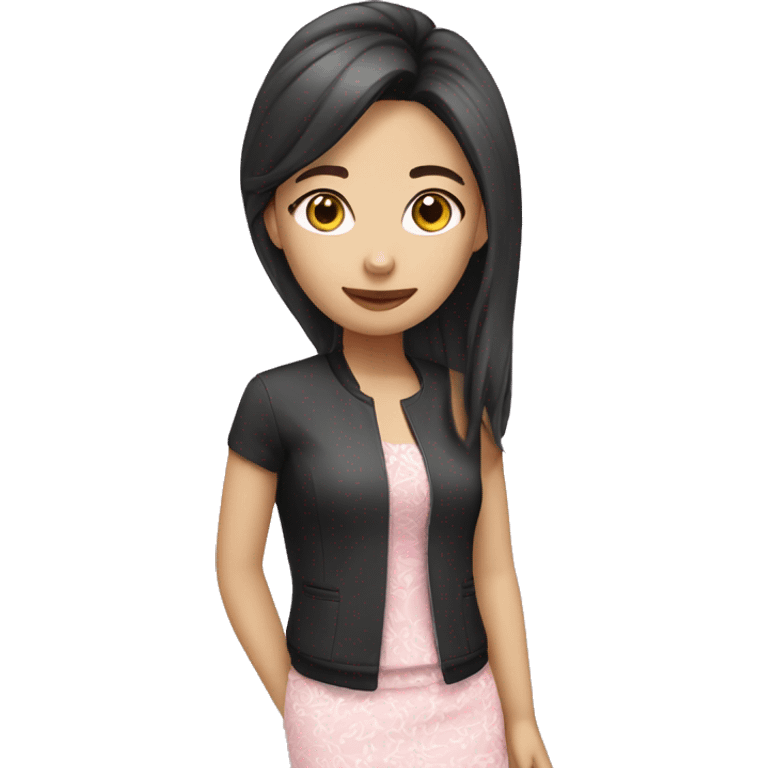 Asian Girl With Coquette Clothes emoji