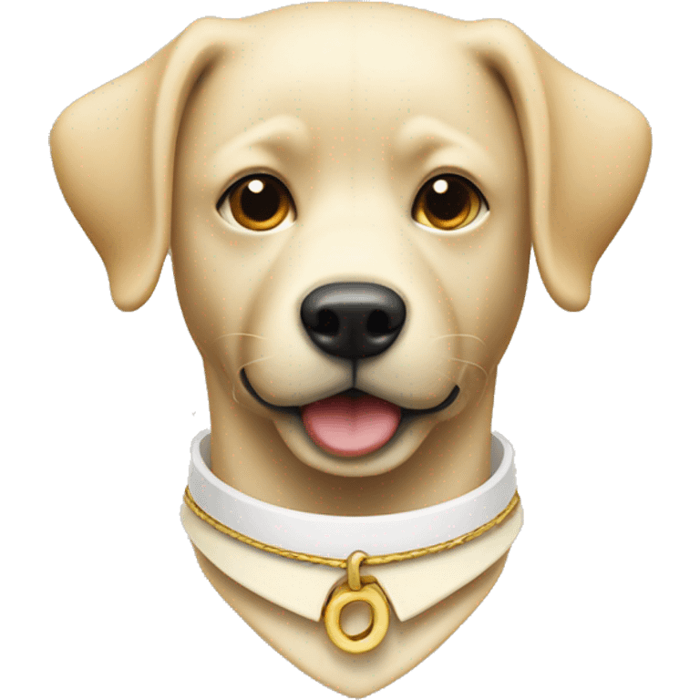 A cream collar and and a cream lead emoji